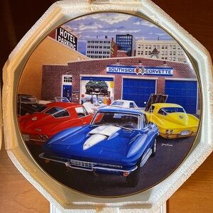 🚗 Franklin mint Collectable Corvette Plate🏁